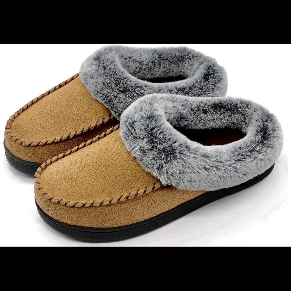 Women's Comfort Micro Suede Memory Foam Slippers